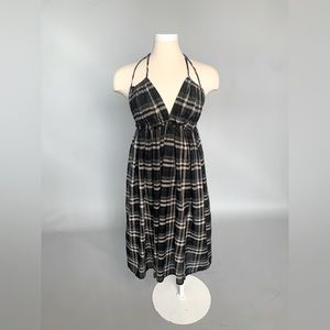 Storia Halter Plaid Dress